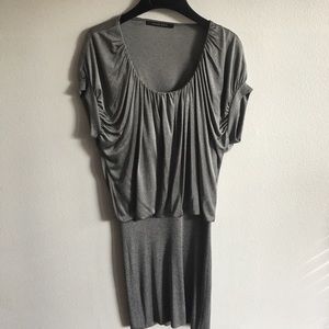 Black Halo Silver Stretch Dress